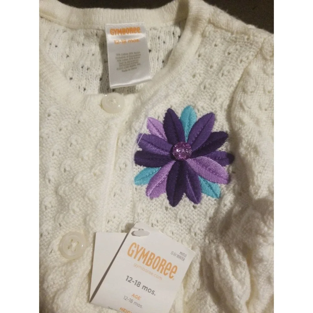 Cardigan gymboree‎ winter peacock 12 18 months nwt